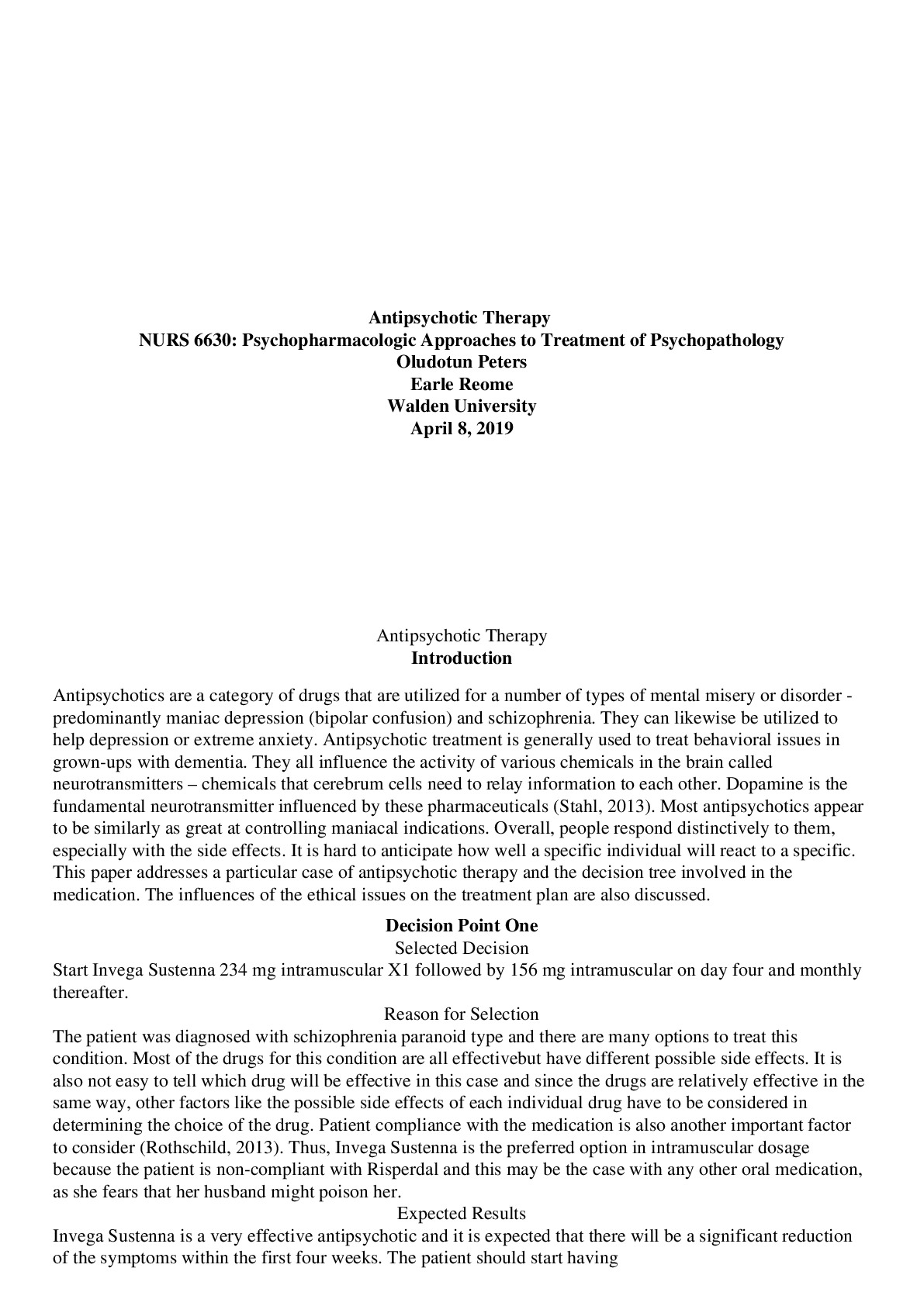 Preview image of [Solved] NURS 6630 Antipsychotic Therapy document